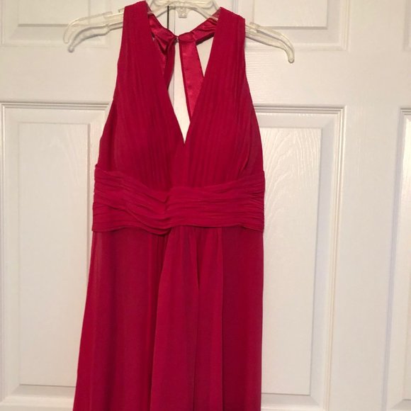 Ann Taylor fuchsia silk dress with built-in bra - Picture 1 of 5
